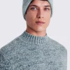 Airforce Blue Cashmere Blend Ribbed Beanie