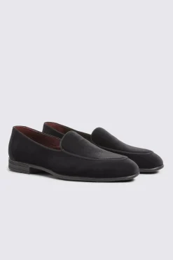 Belgravia Black Velvet Dress Slippers