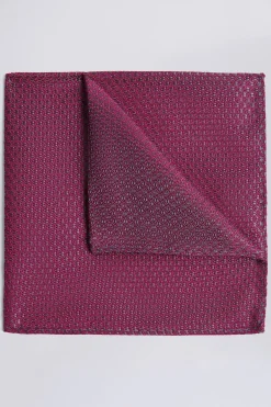 Berry Textured Pocket Square