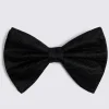 Black Floral Lurex Bow Tie