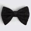 Black Floral Velvet Bow Tie