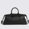 Black Grained Leather Holdall