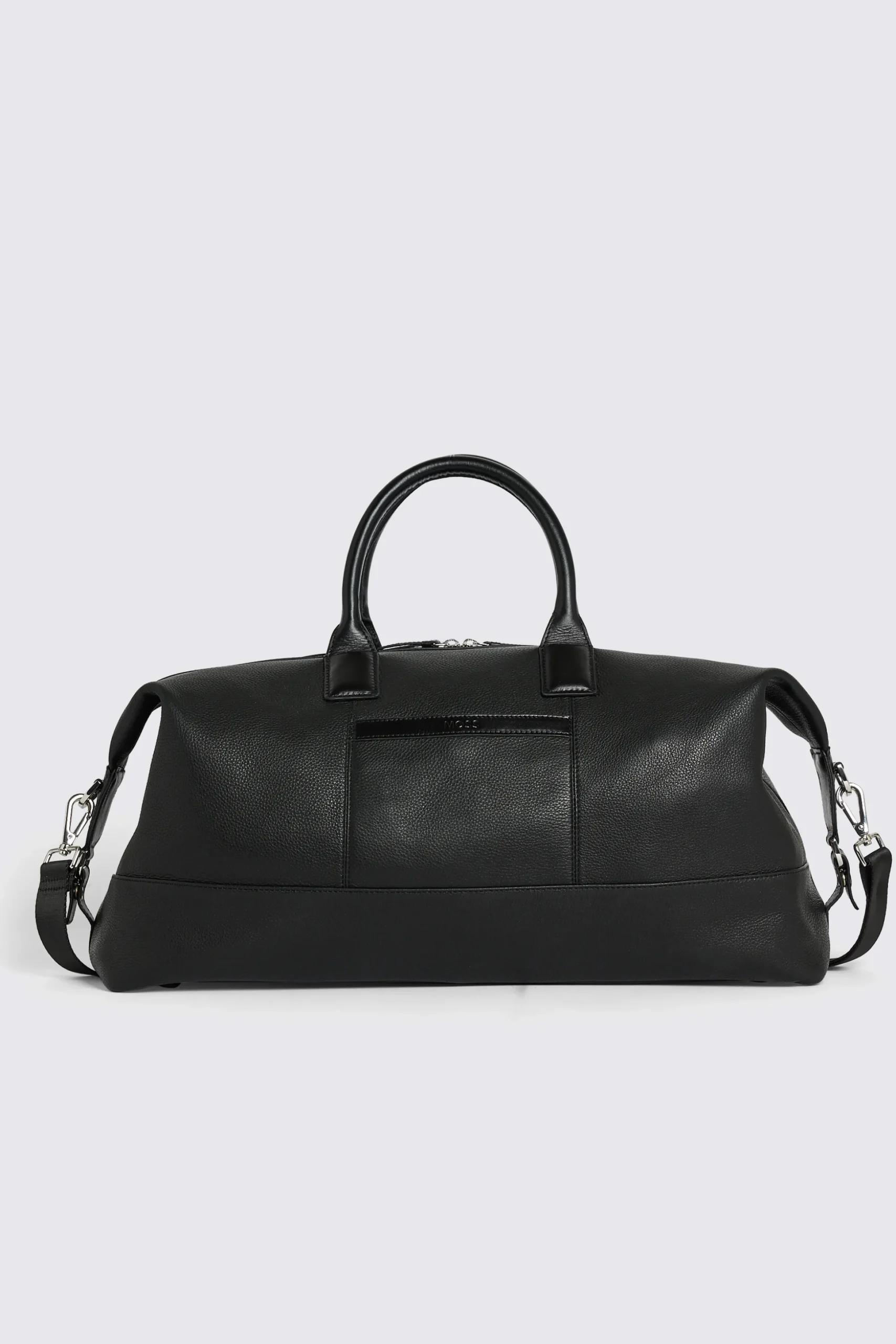 Black Grained Leather Holdall