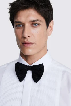 Black Knitted Silk Bow Tie