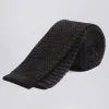Black Knitted Silk Tie