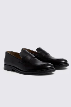 Black Modern Leather Loafers
