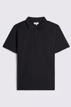 Black Pique Polo Shirt