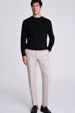 Black Slouchy Bouclé Crew Neck Jumper