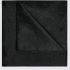 Black Wedding Paisley Pocket Square