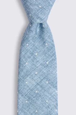 Bottinelli Blue Silk Polka Dot Tie