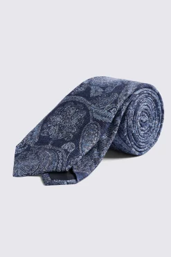 Bottinelli Navy Silk Paisley Tie