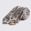 Bottinelli Neutral Silk Paisley Tie