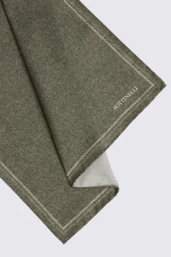 Bottinelli Sage Semi Plain Pocket Square