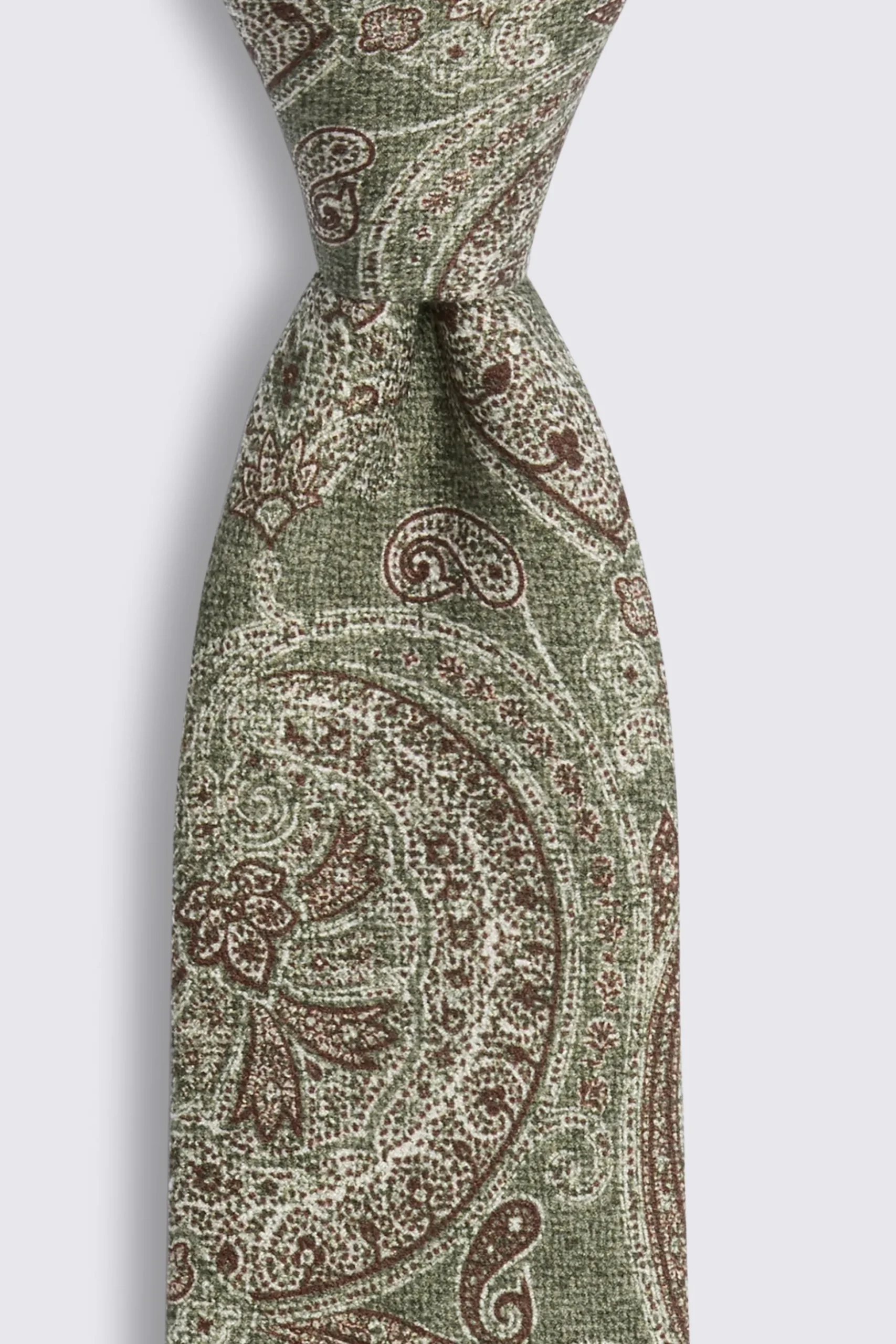 Bottinelli Sage Silk Paisley Tie