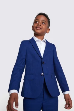 Boys Blue Slub Suit
