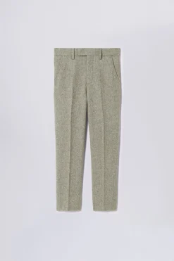 Boys Sage Herringbone Tweed Suit
