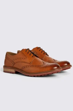 Bray Tan Lightweight Brogue Shoes