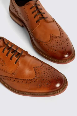 Bray Tan Lightweight Brogue Shoes