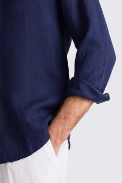 Bright Blue Linen Shirt