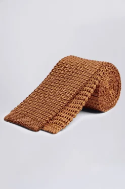Bronze Knitted Silk Tie