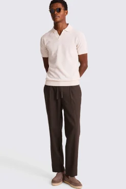 Brown Linen Beach Trousers