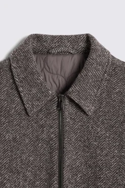 Brown Tweed Zip Jacket