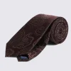 Burgundy & Navy Paisley Tie