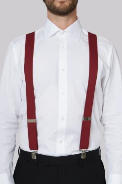 Burgundy Clip-On Braces