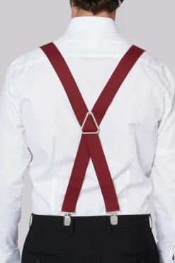 Burgundy Clip-On Braces