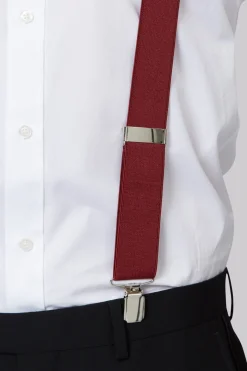 Burgundy Clip-On Braces