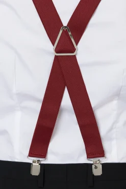 Burgundy Clip-On Braces