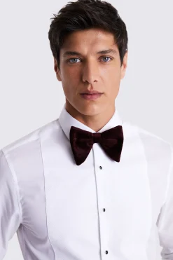 Burgundy Oversized Velvet Bow Tie