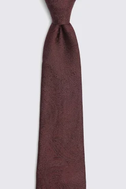 Burgundy Wedding Paisley Tie