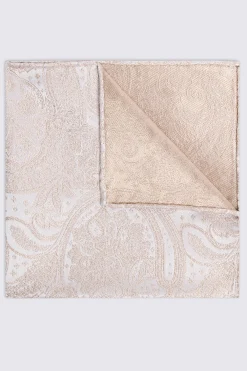 Champagne Wedding Paisley Pocket Square