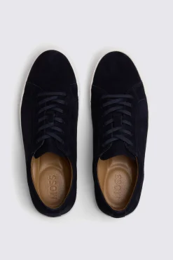 Chester Navy Suede Trainers