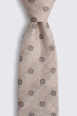 Cream Medallion Tie