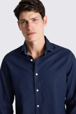 Dark Blue Denim Shirt