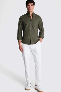 Dark Green Washed Oxford Shirt