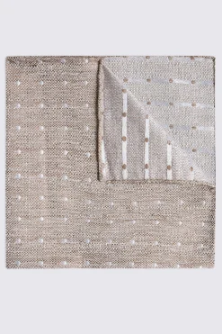 Dark Neutral Polka Dot Pocket Square