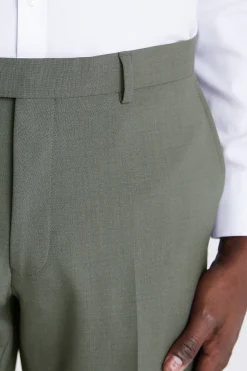 DKNY Slim Fit Sage Green Trousers