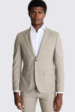DKNY Slim Fit Taupe Performance Suit