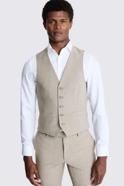 DKNY Slim Fit Taupe Performance Suit