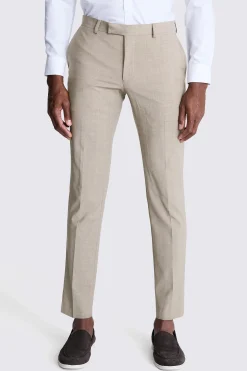 DKNY Slim Fit Taupe Trousers