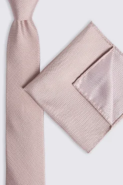Dusty Pink Silk Semi-Plain Pocket Square