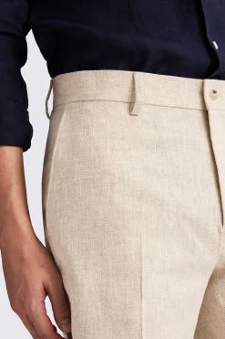 Ecru Herringbone Shorts