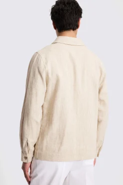Ecru Herringbone Simplified Shacket