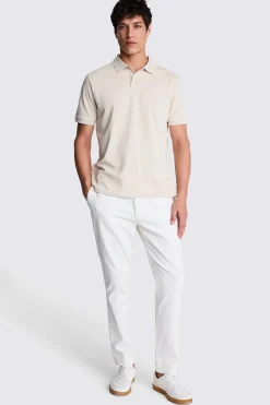 Ecru Pique Polo Shirt