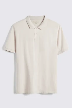 Ecru Pique Polo Shirt