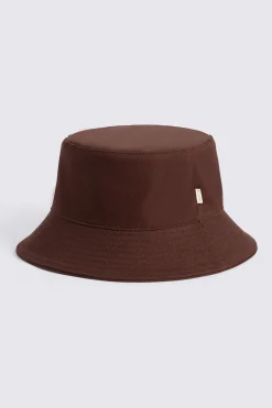 Ecru Reversible Cotton Twill Bucket Hat