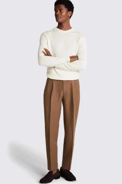 Ecru Slouchy Bouclé Crew Neck Jumper